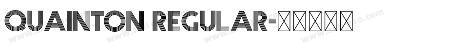 Quainton Regular字体转换